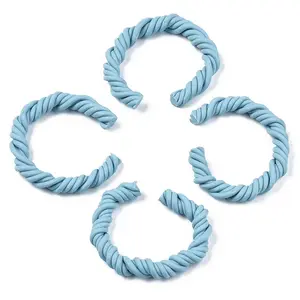 Polymer Clay Twist Rope Open Ring