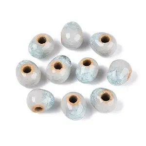 Handmade Crackle Porcelain Beads