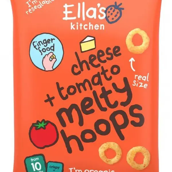 ELLA'S KITCHEN BIO křupavé kroužky se sýrem a rajčaty 20 g