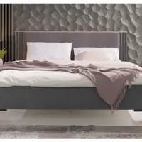Postel s úložným prostorem Almo 160x200 cm, dub estana/antracit