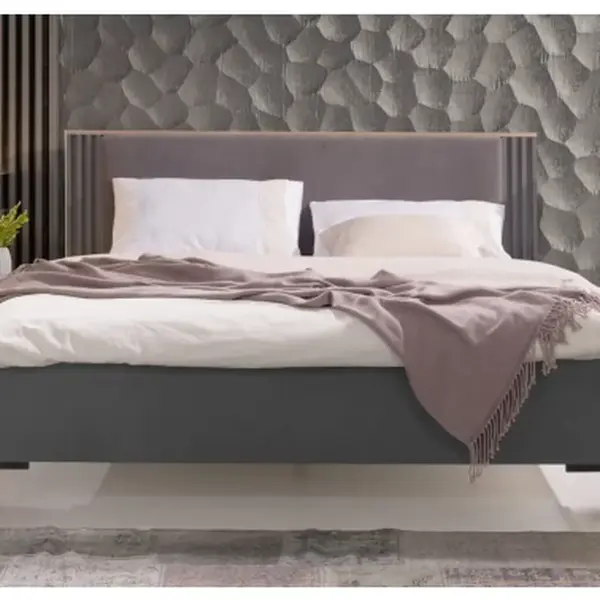 Postel s úložným prostorem Ancona 160x200 cm, dub estana/antracit