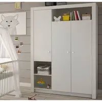 Šatní skříň Paula, 137 cm, bílá