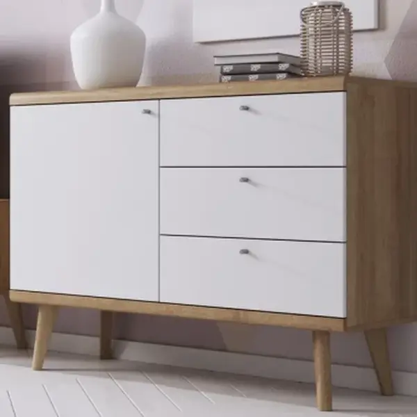 Komoda Primo, dub riviera/bílá