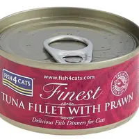 FISH4CATS Konzerva pro kočky Finest tuňák s krevetami 70 g
