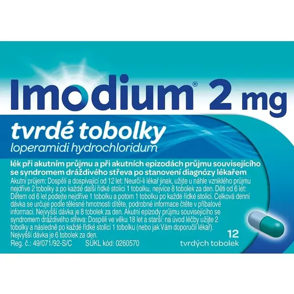 Imodium 2 mg 12 tvrdých tobolek