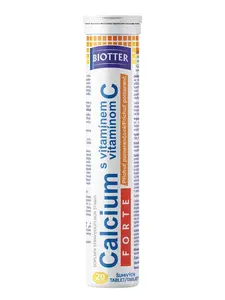 Biotter Calcium s vitamínem C FORTE pomeranč - šumivé tablety 20ks