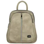 Módní dámský koženkový batoh Florence new, khaki