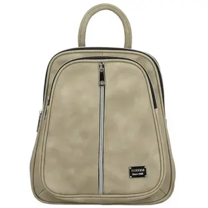 Módní dámský koženkový batoh Florence new, khaki