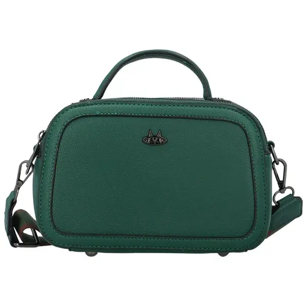 Stylová dámská koženková crossbody kabelka Katin, tmavě zelená