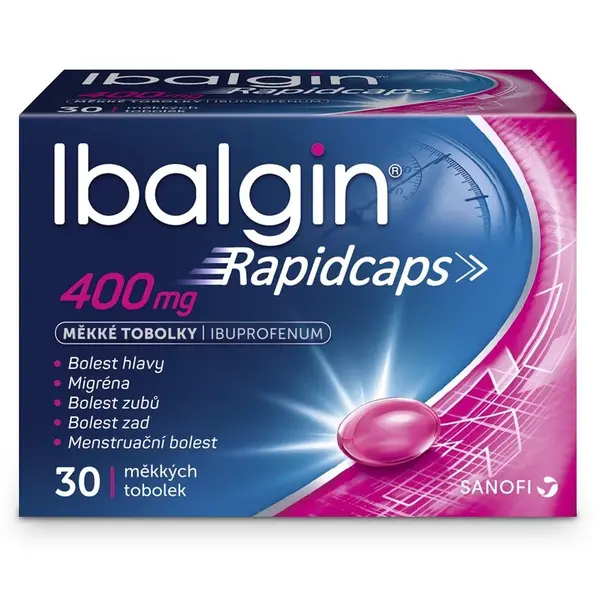 Ibalgin Rapidcaps 400mg 30 měkkých tobolek