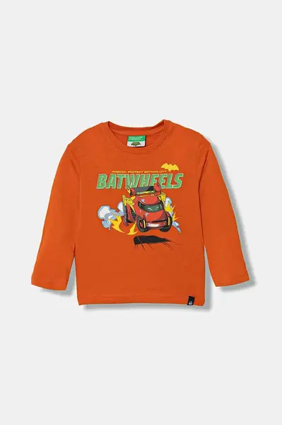 Dětské bavlněné tričko s dlouhým rukávem United Colors of Benetton