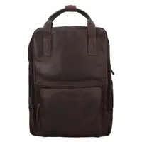 Kožený batoh Greenwood Manno - tmavě hnědá