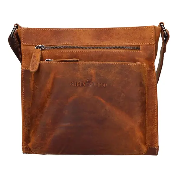 Dámská kožená crossbody kabelka Greenwood Stefani - světle hnědá