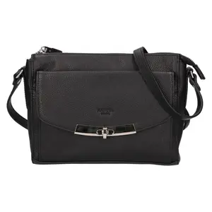 Kožená dámska crosbody kabelka Katana Zanets - čierna