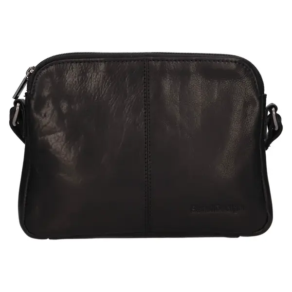 Dámska kožená crossbody kabelka SendiDesign Matilda - čierna