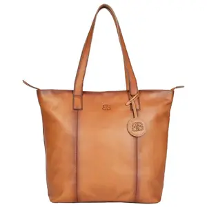 Dámska kožená kabelka Bellicci Alice - koňak