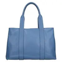 Dámska kožená kabelka Italia Marlen - modrá