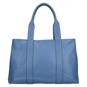 Dámska kožená kabelka Italia Marlen - modrá