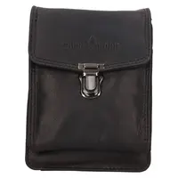 Pánska kožená taška cez rameno Greenwood Dan - čierna