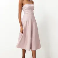 Trendyol Powder A-Cut Woven Elegant Evening Dress