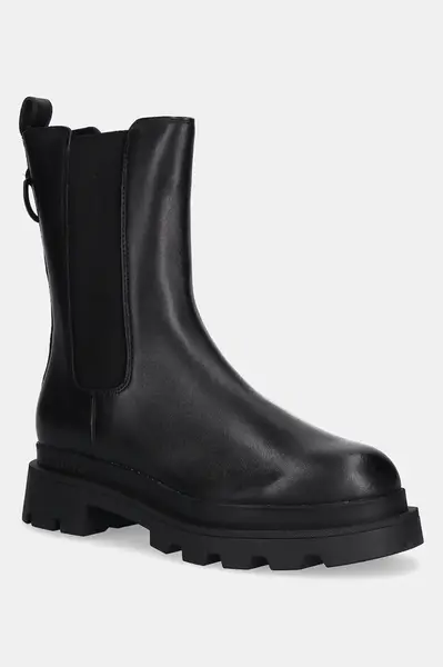 Boty s gumou Blauer KIMMEL dámské, černá barva, na plochém podpatku, F5KIMMEL08/LEP