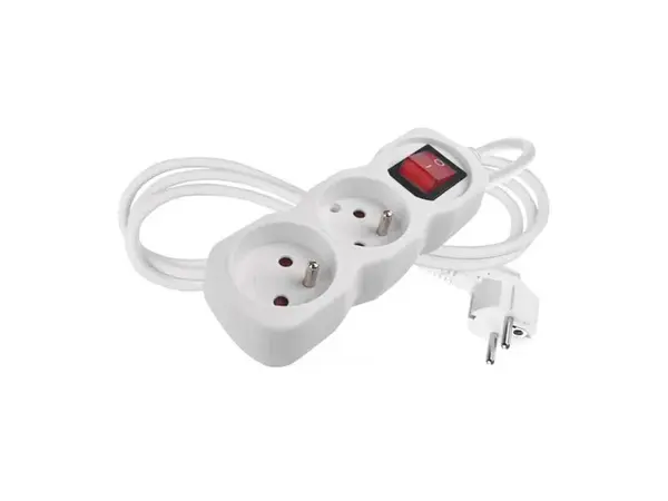 Prodlužovací přívod 2 zásuvky 1,4m EMOS P12114 s vypínačem