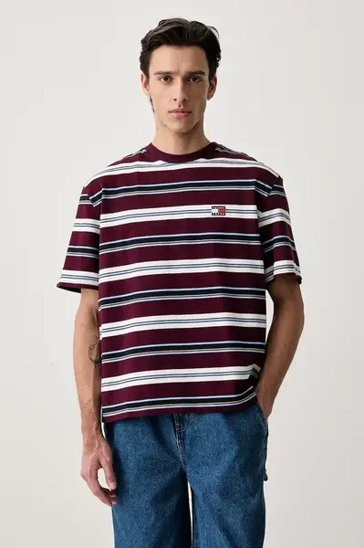 Tommy Jeans  tričko pánské bavlněné s elastanem