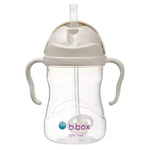 B.BOX Hrneček s brčkem béžový 240 ml
