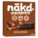 NAKD Cocoa delight ovocno oříškové raw tyčinky s kakaem 4 x 35 g