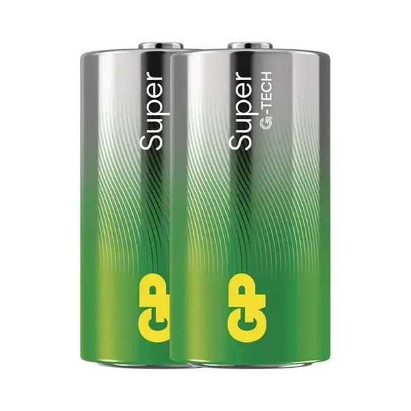 Baterie C (R14) alkalická GP Super 2ks / shrink