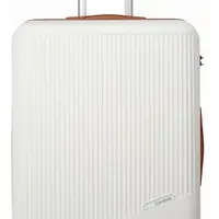 Velký skořepinový kufr na kolečkách Travelite Bali L White/Cognac