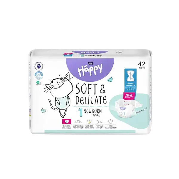 BELLA HAPPY Baby new born 2 - 5 kg 42 kusů