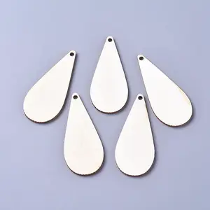 Unfinished Blank Poplar Wood Big Pendants