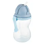 CANPOL BABIES Láhev sportovní se slámkou modrá 370 ml