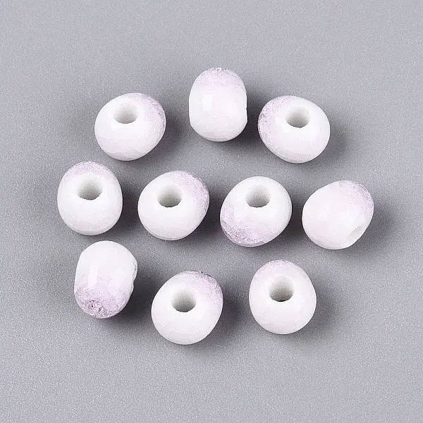 Handmade Crackle Porcelain Beads
