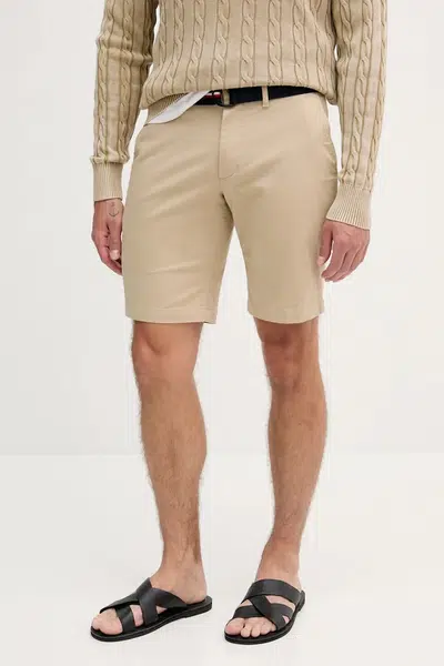 Kraťasy Tommy Hilfiger pánské, béžová barva, MW0MW39706