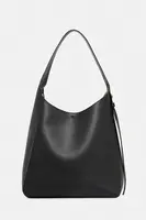 Kožená kabelka Tory Burch Romy Hobo černá barva, 170964-001