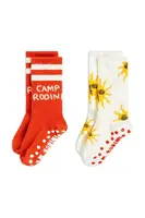 Dětské ponožky Mini Rodini Sun 2-pack červená barva, 2566010800