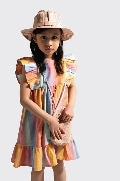 Šaty Coccodrillo více barev, midi, TROPICAL STORY GIRL KIDS