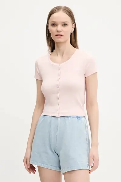 Tričko Guess Jeans růžová barva, W5GP27 KA0H1