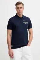 Bavlněné polo tričko Lacoste tmavomodrá barva, s aplikací, PH8742