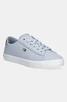 Tenisky Tommy Hilfiger VULC CANVAS LACE UP SNEAKER modrá barva, FW0FW08647