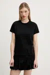 Bavlněné tričko Abercrombie & Fitch černá barva, KI139-5231