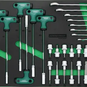 Modul - sada ručního nářadí - klíče a zástrčné hlavice Imbus, 34 ks - JONNESWAY W45134SV