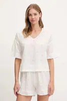 Bavlněné pyžamo United Colors of Benetton dámské, bílá barva, bavlněné, 4SHX3P03X
