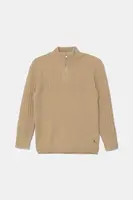 Dětský svetr Calvin Klein Jeans béžová barva, IB0IB02519