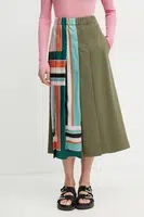 Sukně Weekend Max Mara zelená barva, midi, áčková, 2515101031600