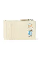 Kožená peněženka Polo Ralph Lauren béžová barva, 427967718