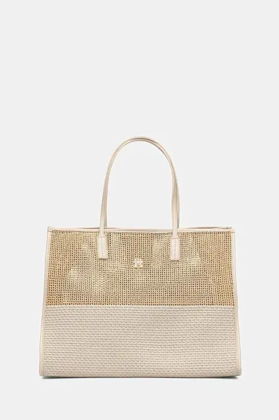 Kabelka Tommy Hilfiger béžová barva, AW0AW17640