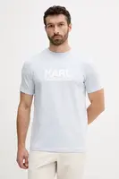 Tričko Karl Lagerfeld pánské, tyrkysová barva, s potiskem, 553235.755087